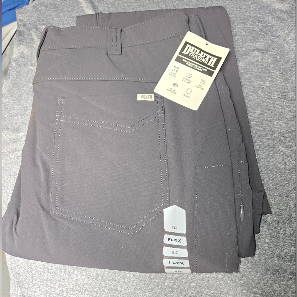 Duluth Trading Co Mens Flex Cargo Pants - Charcoal